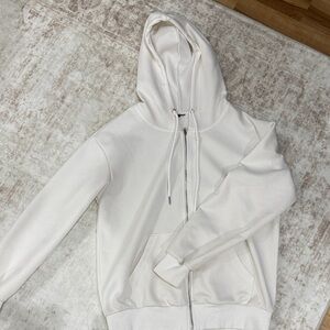 SHEIN Cream Zip-Up Hoodie